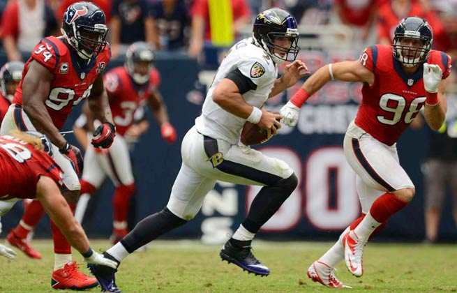Joe Flacco and the Houston Texans will square off again, this time in Baltimore.